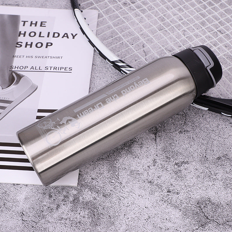 Stainless Steel Insulated Sports Cup with Straw and Strap