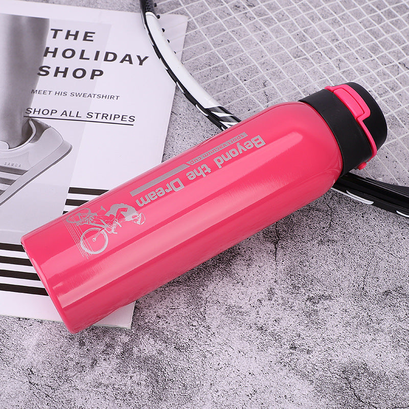 Stainless Steel Insulated Sports Cup with Straw and Strap